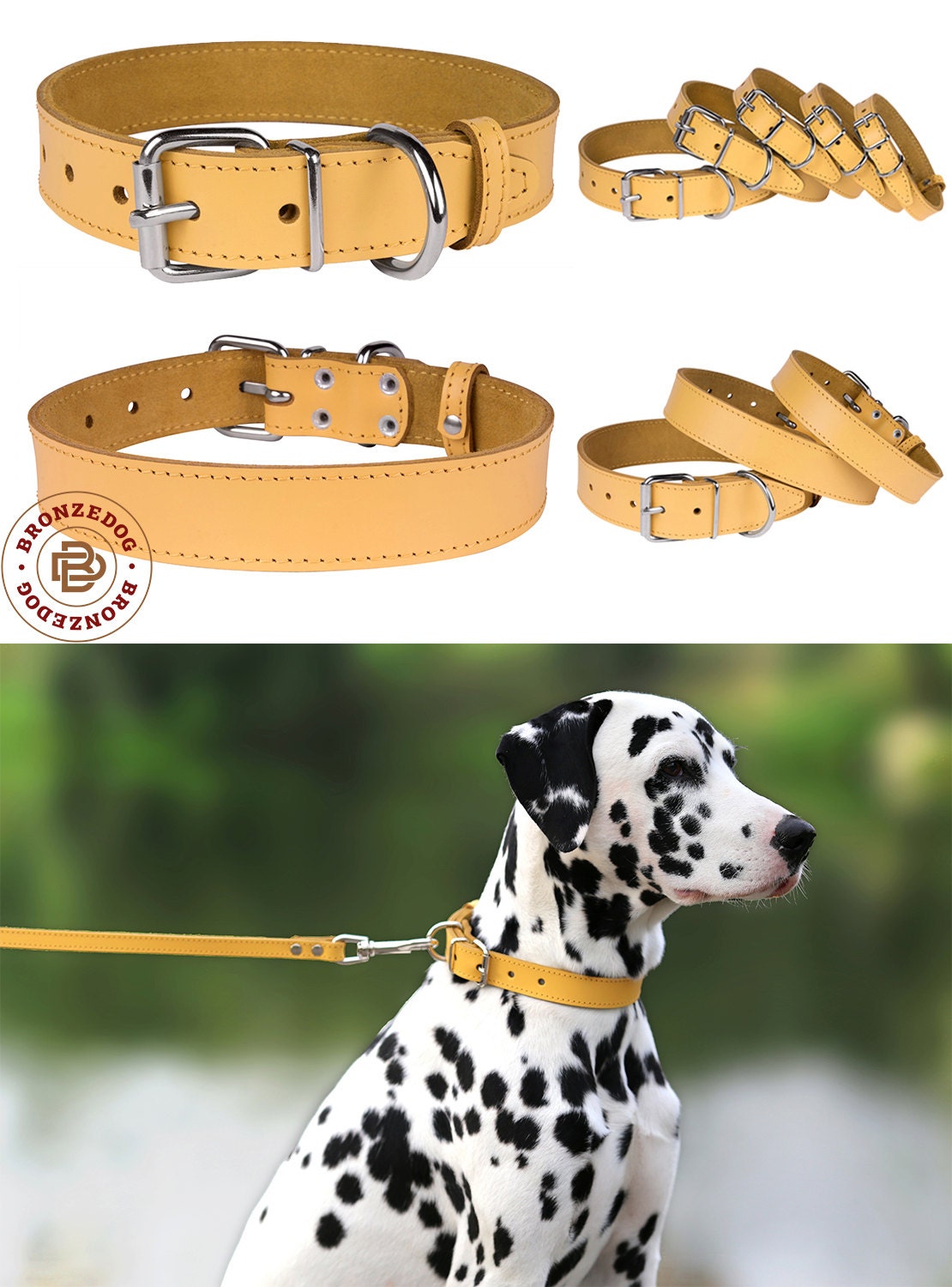 Leather Dog Collar Puppy Collar Girl Dog Collar Small Medium