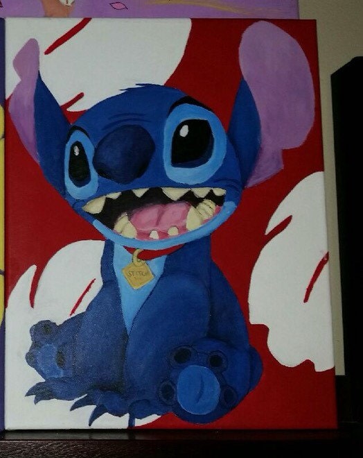 Lilo and Stitch Stitch Acrylic Painting