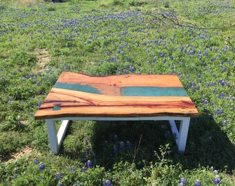 live edge coffee table metal legs