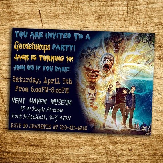 Goosebumps Birthday Invitation Digital by DottyDigitalParty