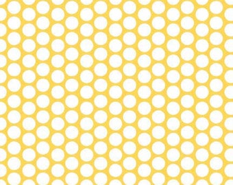 Yellow Honeycomb Flannel by the Yard - Yellow Fabric Flannel Riley Blake Designs - Yellow Polka Dot Fabric- Flannel Fabric- Flannel Material