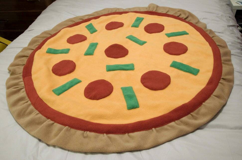 Pizza Blanket Throw Size by Softwired on Etsy