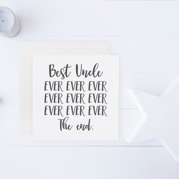 Best Uncle Ever Card by SCPpapergoodsandgift on Etsy