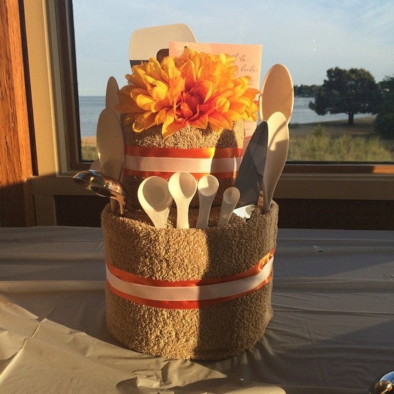 Beautiful Towel Cake by LovelyDesignsByLanda on Etsy