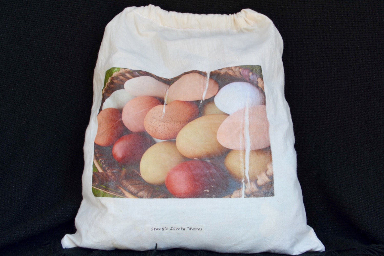 Farm fresh eggs bag by StacysLivelyWares on Etsy