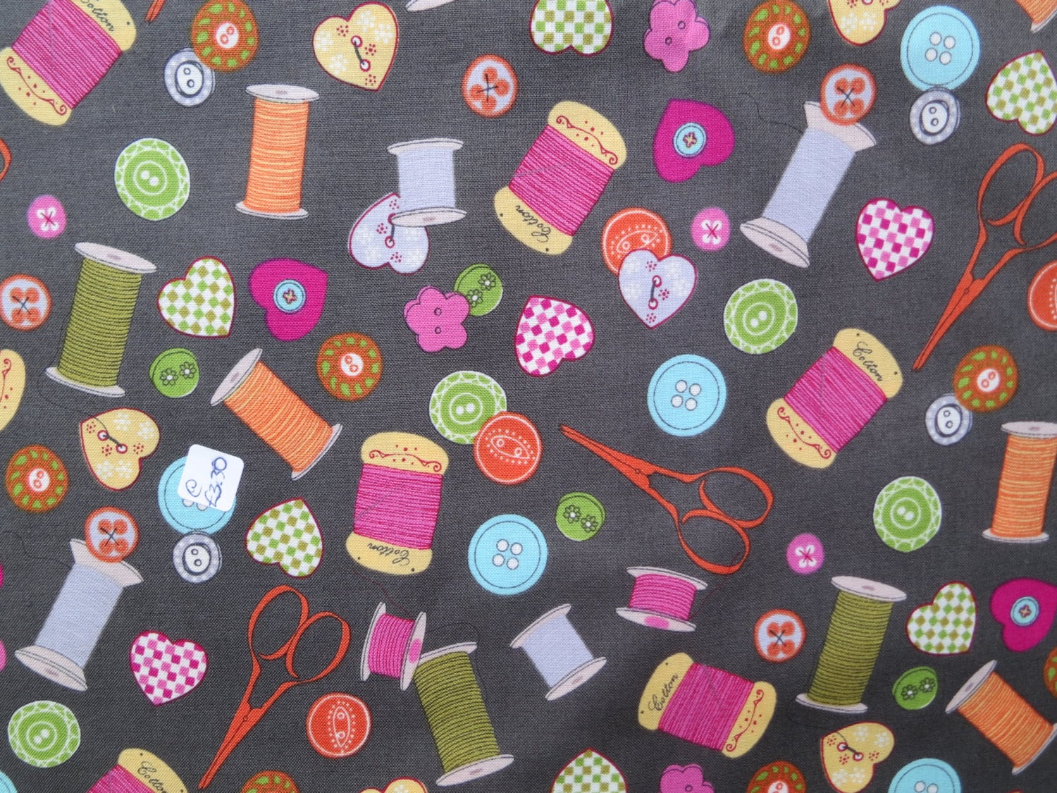 Sewing theme fabric Retro sewing notions fabric Quilting