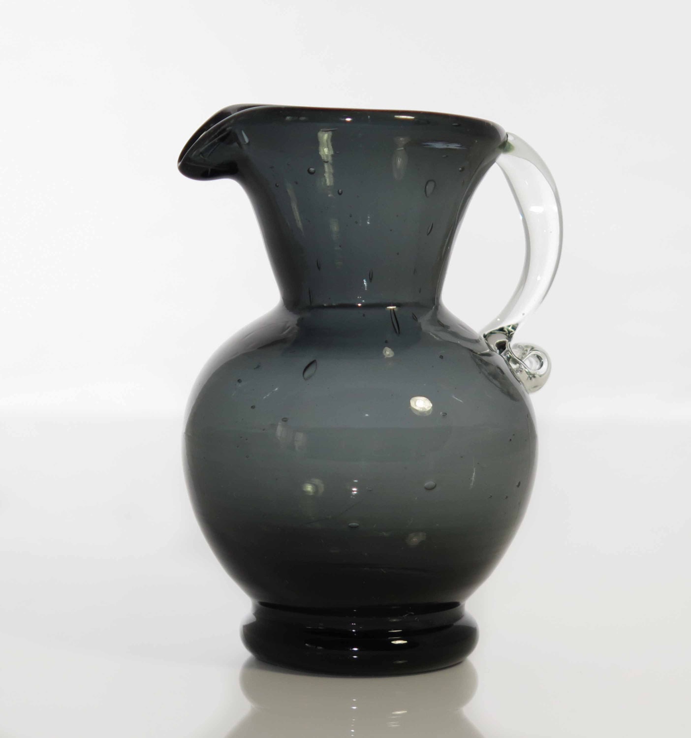 Handblown Black Pitcher Vase Glass Vase Glass Pitcher