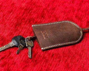 Key holder Leather keychain Leather key by LeatherWorldHandmade