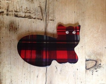 Vintage kitty brooch, cat pin