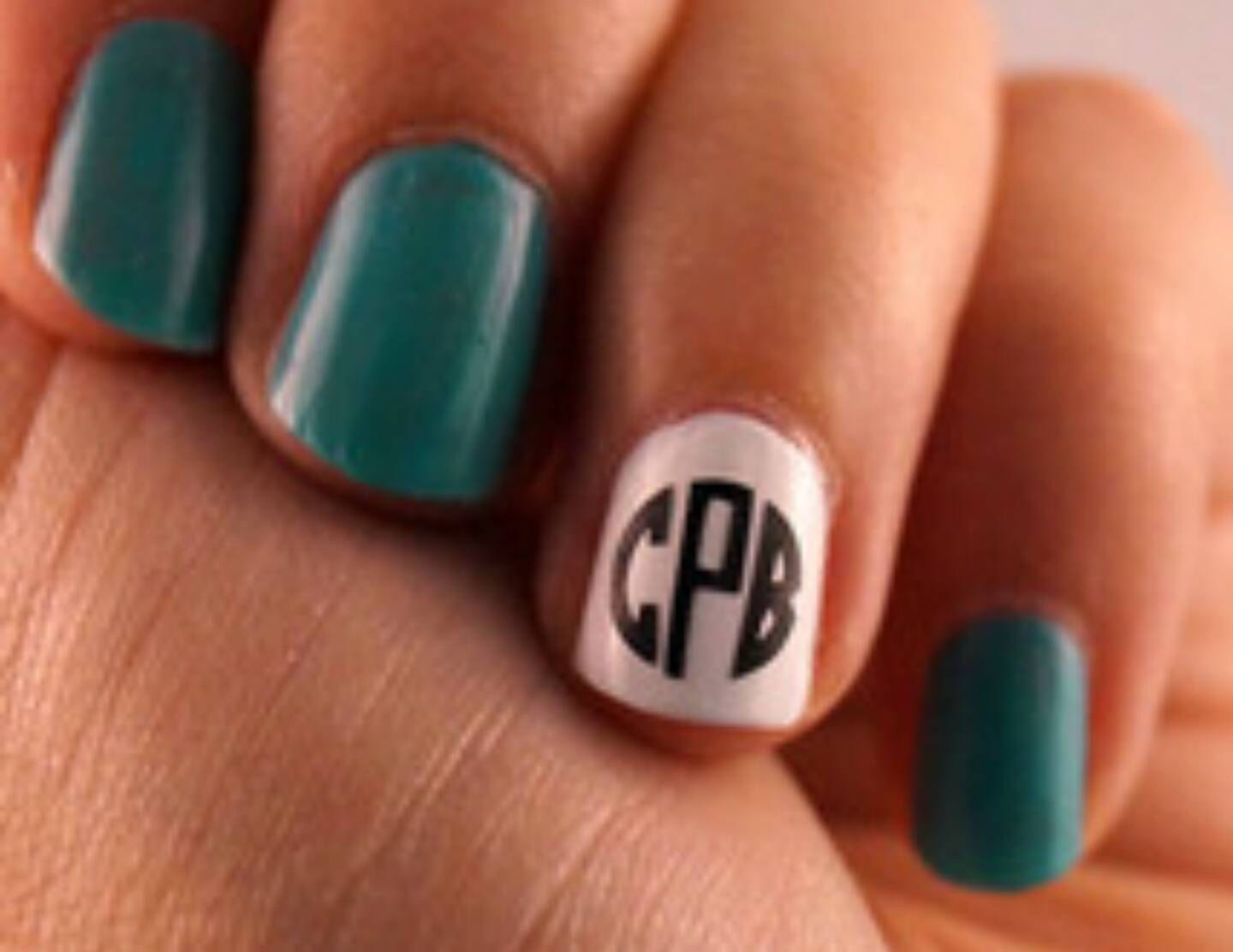 20 Vinyl Monogram Decals for Nails and Toenails Nail Art