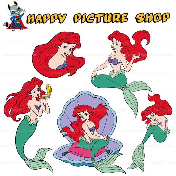 Download Ariel Little mermaid SVG Cutting File in Svg Eps Dxf and