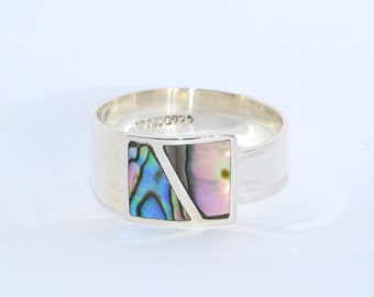 Adjustable silver ring Snake Skin