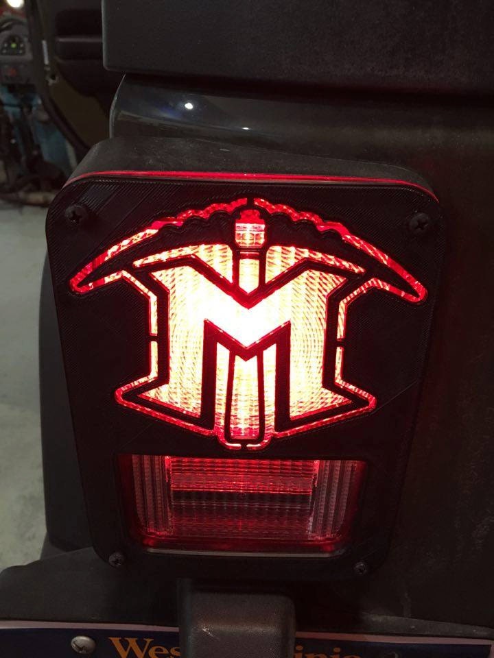 custom 3d printed Jeep tail light covers
