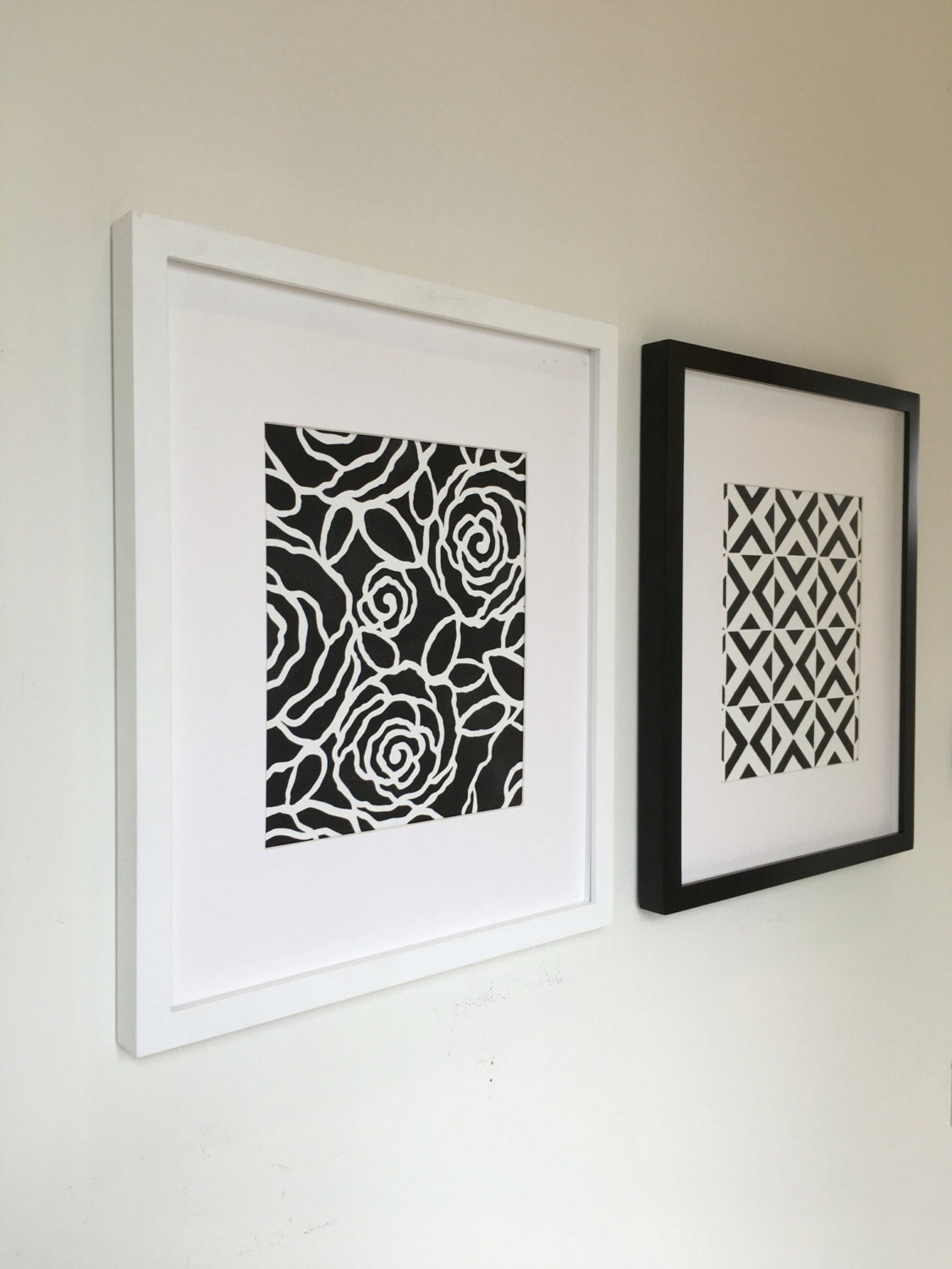 Black White Wall Art 8x10 Set Gallery Wall Set Black