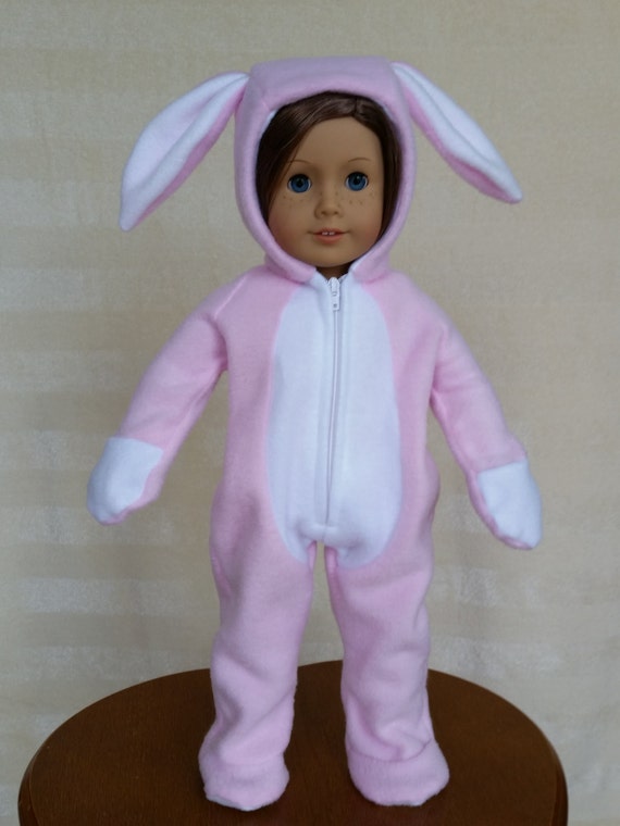 Bunny Suit Pajamas for 18 inch doll or American Girl doll