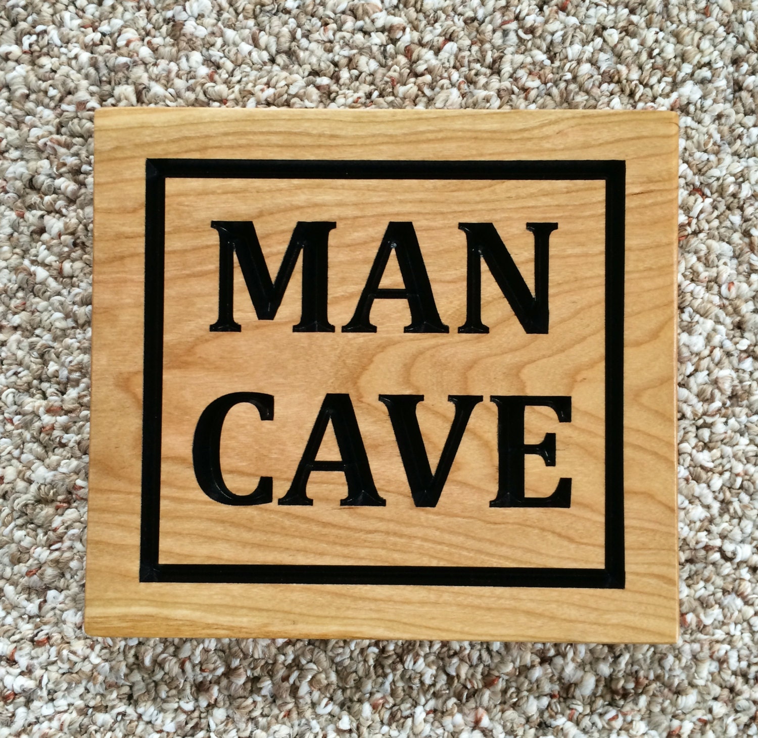 Wood Man Cave Sign Carved Wooden Sign For By Qualitywoodsigns