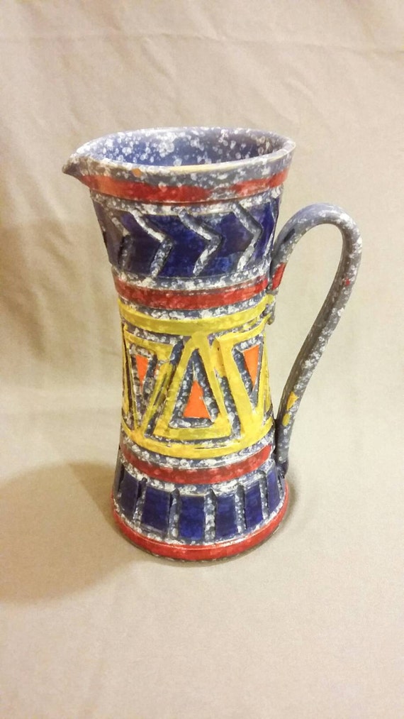 Italian Pottery Pitcher Mid Century by ArsenicsandOldLace on Etsy