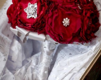 bouquet bridal fabric flowers