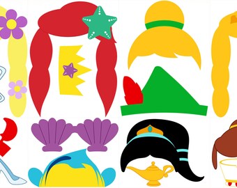 Disney Princess Photo Booth Prop/Centerpiece Set