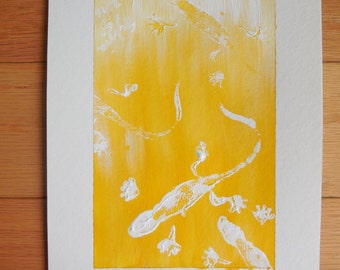 Abstract lizards | Etsy