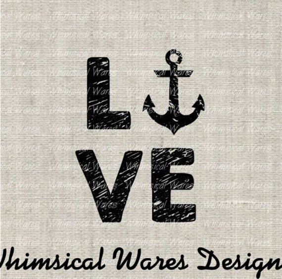 Download distressed anchor LOVE digital download .studio3 file svg ...