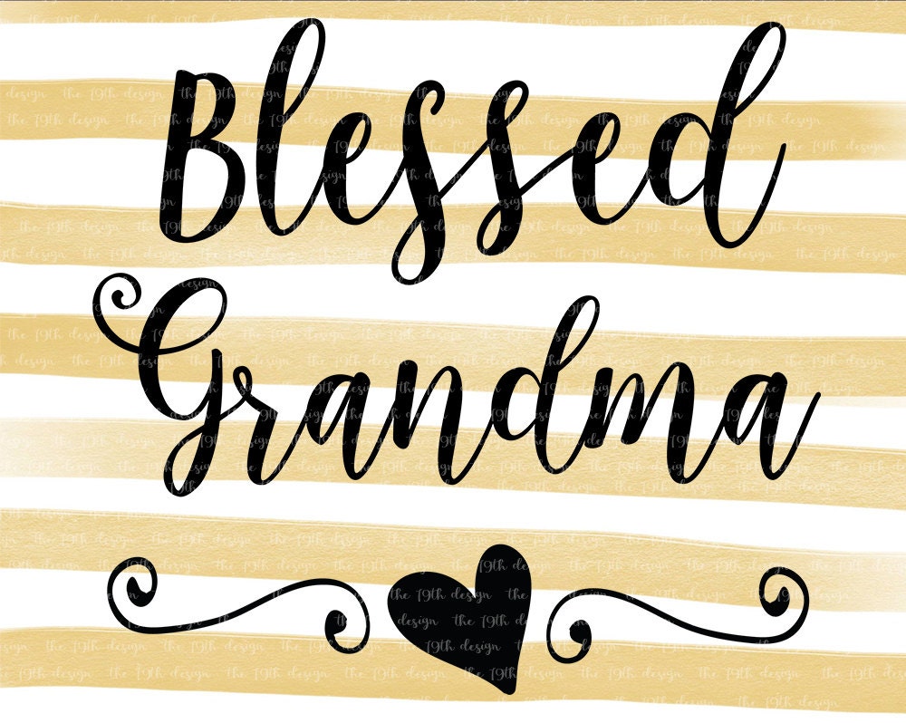Download Blessed Grandma Grandparents baby kids svg dxf eps png