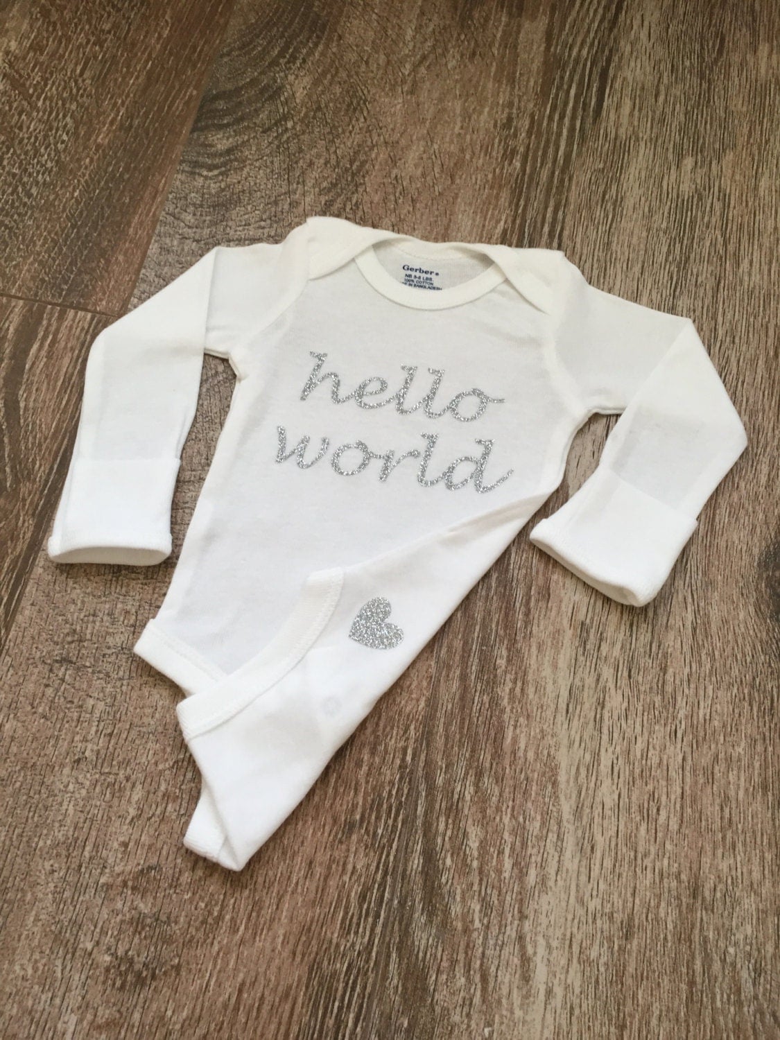 Hello world newborn onesie