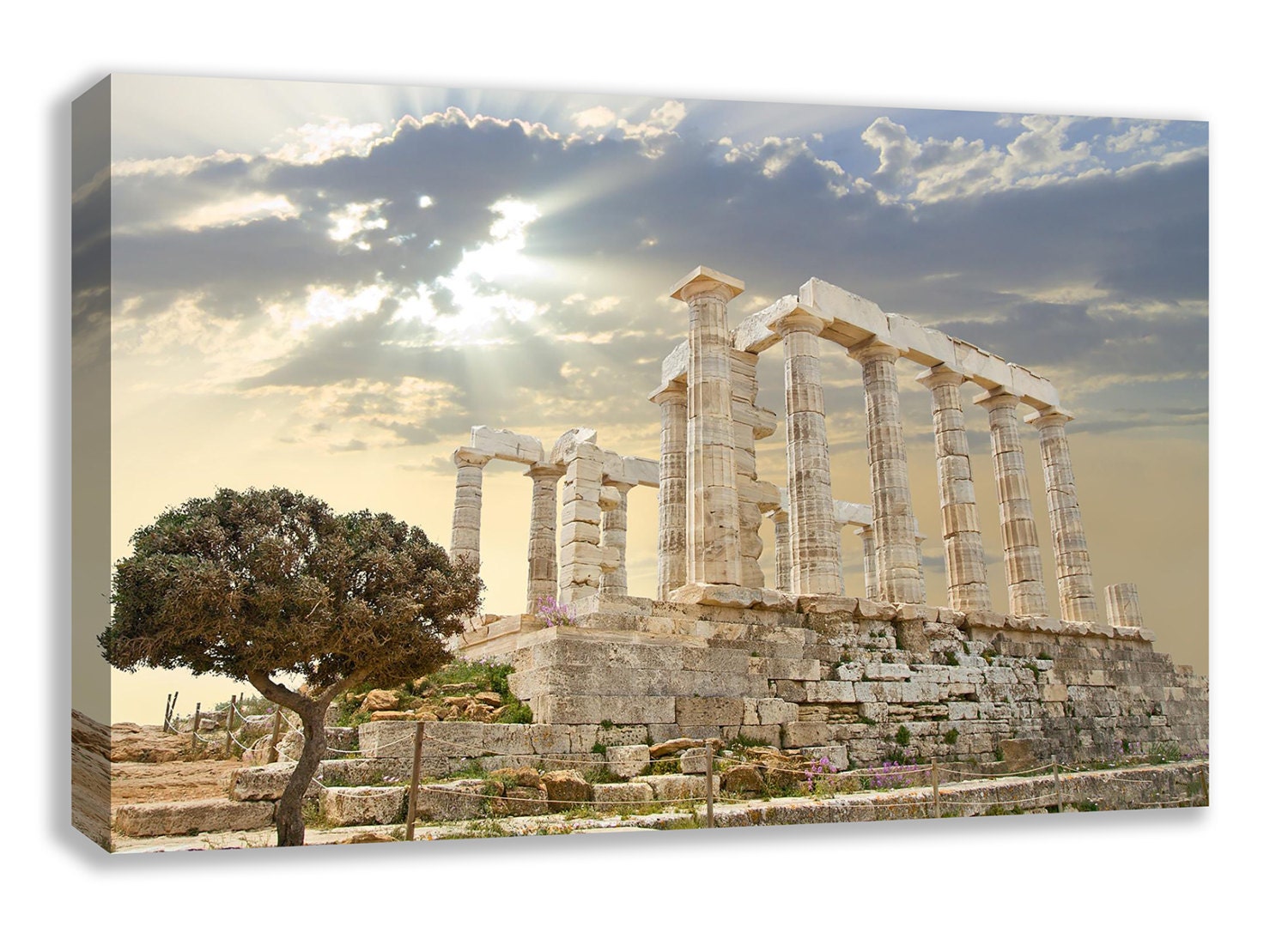 ATHENS ANCIENT GREEK Ruins Canvas Wall Art by DynamoWallArt