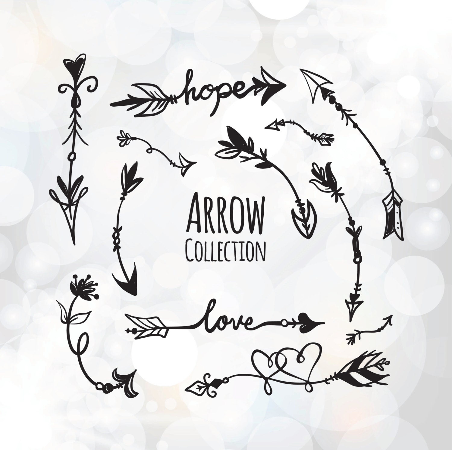 Download Boho arrows SVG DXF PNG tribal boho arrow collection by ...
