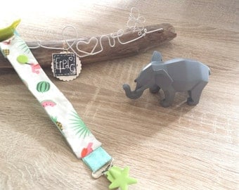 Pacifier fabric daughter patterned background white pineapple Toucan watermelons and a turquoise ground fabrics
