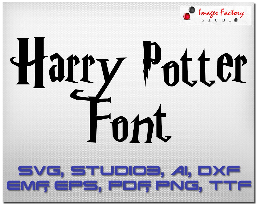 Harry Potter font SVG cuttable Alphabet and Numbers Svg Dxf