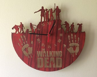 Walking Dead laser cut clock