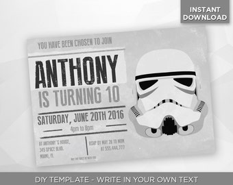 star wars birthday printables – Etsy