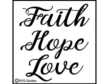 Download Faith hope love svg | Etsy