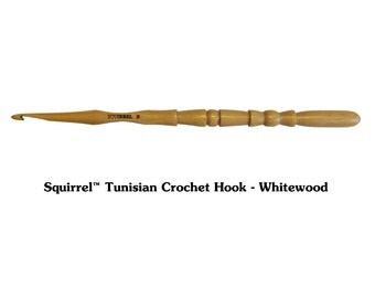 Squirrel 6.5" Long Premium Wooden Tunisian Crochet Hook