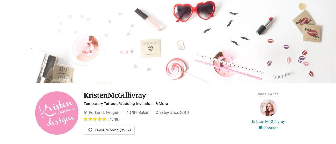 Kristen McGillivray Etsy Shop Etsy Shop Cover Photo