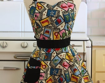 Retro Apron Loteria with Black - BELLA