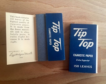 Individual Tip Top cigarette rolling papers wartime Liggett & Meyers Tobacco Company