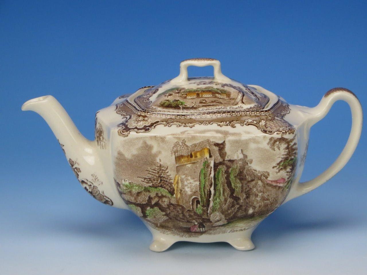 A BEAUTY! Old Britain Castles Vintage Teapot Brown Multicolo by Johnson