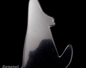 60mm x 75mm Clear Howling Coyote Blank (2 Pcs) #3976