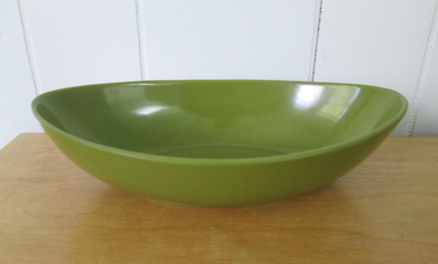 vintage olive green melmac oval serving bowl – Haute Juice