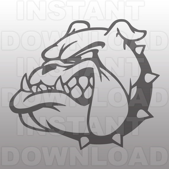 Bulldog Mascot SVG File-Cutting File-Clip Art for Commercial
