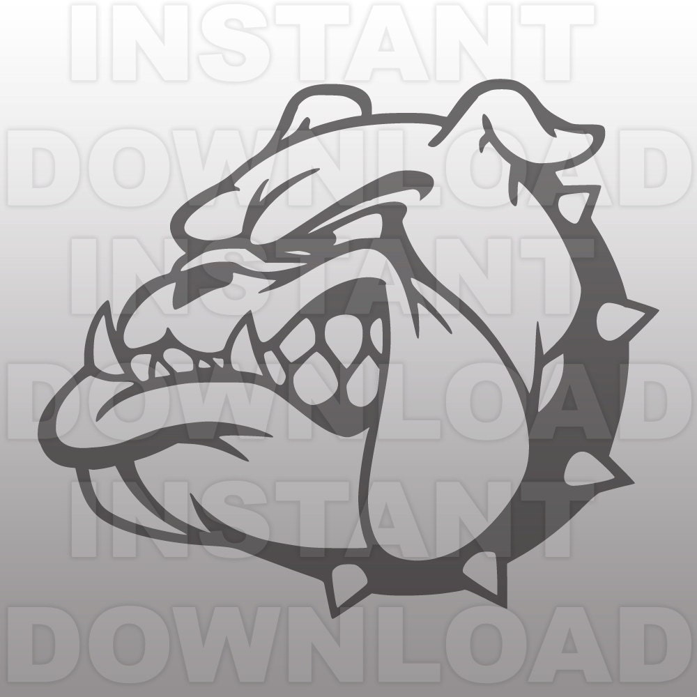 Download Bulldog Mascot SVG File-Cutting File-Clip Art for Commercial