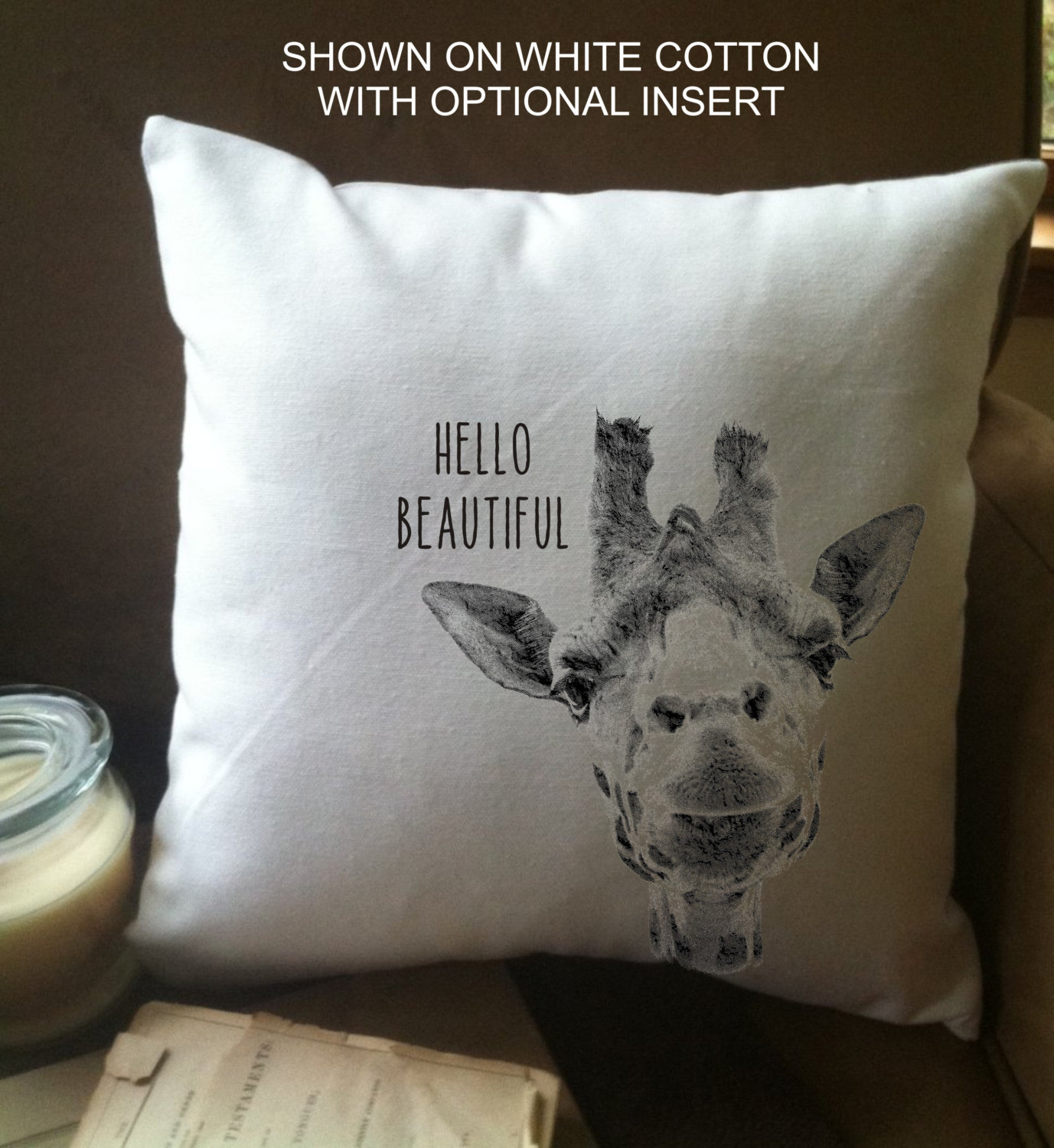 funny giraffe throw pillow cover custom throw pillow