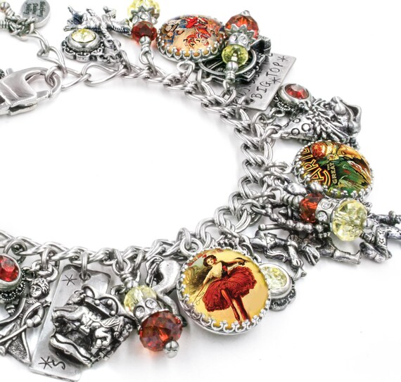 Circus Charm Bracelet Clowns Silver Charm Bracelet Circus
