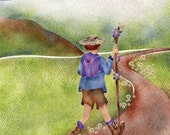 10" x 12" Fabric Art Panel - On the Path