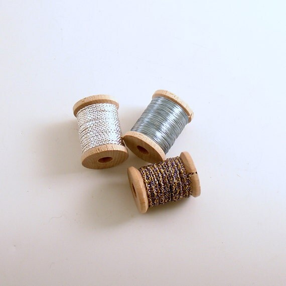 Vintage Metallic Thread Made in France French Thread by efinegifts