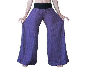 Purple Flow Pants - Vintage, OOAK, Wide Leg, Festival Pants, Summer Pants