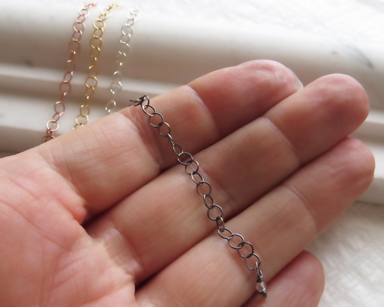 Necklace Extender Yellow Gold Rose Gold by ShopSomethingBlue