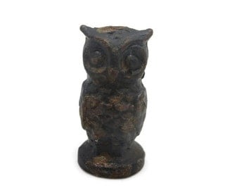 Cast Iron Owl Figurine